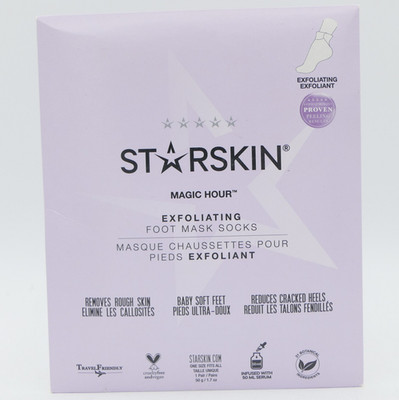 Starskin Magic Hour Exfoliating Foot Mask Socks 1 Pair For Cracked, Rough Skin
