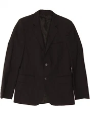 RICHMOND Mens 2 Button Blazer Jacket IT 48 Medium Black Wool CM04