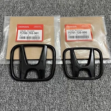 2022-2025 Front Grille Trunk Black Emblem For Honda Civic Sedan 4-Door F+E Badge