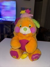 Popples Vintage 2001 Pizzazzy Jazzy Popple Plush Toy Orange Untested