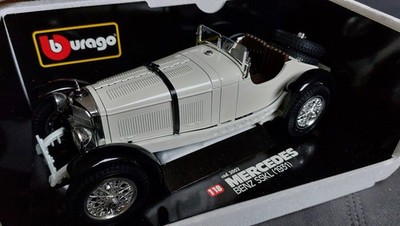 Bburago Burago 1:18 Mercedes Benz SSKL offen weiß schwarz 1931 unbespielt in OVP