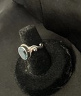 Samuel B  RING 925 Sterling Silver With Oval Blue topaz Designer Size 6 — photo 1