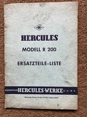 Hercules R200 Roller Fahrradteile Fahrrad manuell Rahmen Motor