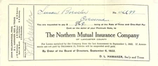 1922 Northern Mutual Insurance Company Assessment Notice Broadsheet