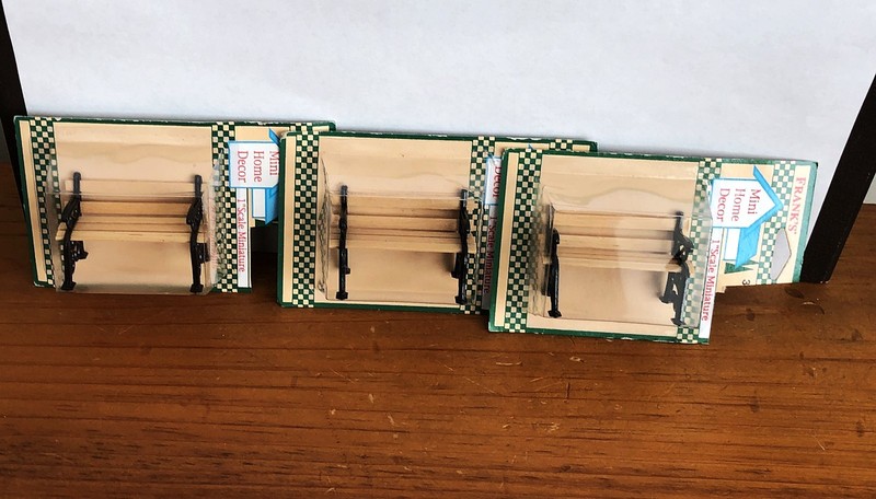 3 Mini Dollhouse Benches - 1" scale - New in Packages