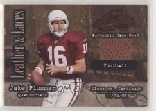 2002 Playoff Absolute Memorabilia Leather and Laces Football Jake Plummer 0lm
