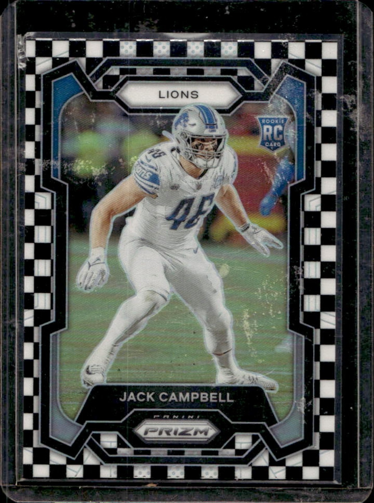2023 Prizm Jack Campbell RC Black and White Checker #330 Lions