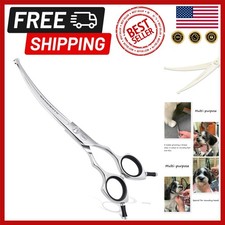 6.5-Inch Stainless Steel Curved Dog Grooming Scissors with Round Tips for Safety