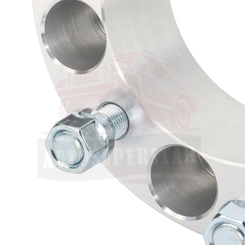 2 Pcs 2" 50mm 6x5.5 108mm Wheel Spacers 14x1.5 Studs For GMC C2500 4.3L  5.0L - Imagem 4 de 4