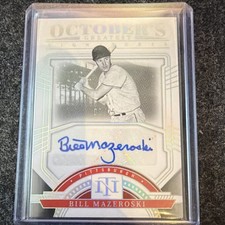 Panini National Treasures Bill Mazeroski Emerald Auto /25 Pirates