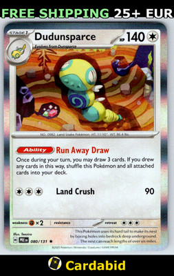 Dudunsparce - PRE #080/131 SV: Prismatic Evolutions Holo Teeziro NM