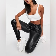 Topshop NWOT Skinny Fit Moto Faux Leather Pants Size 6
