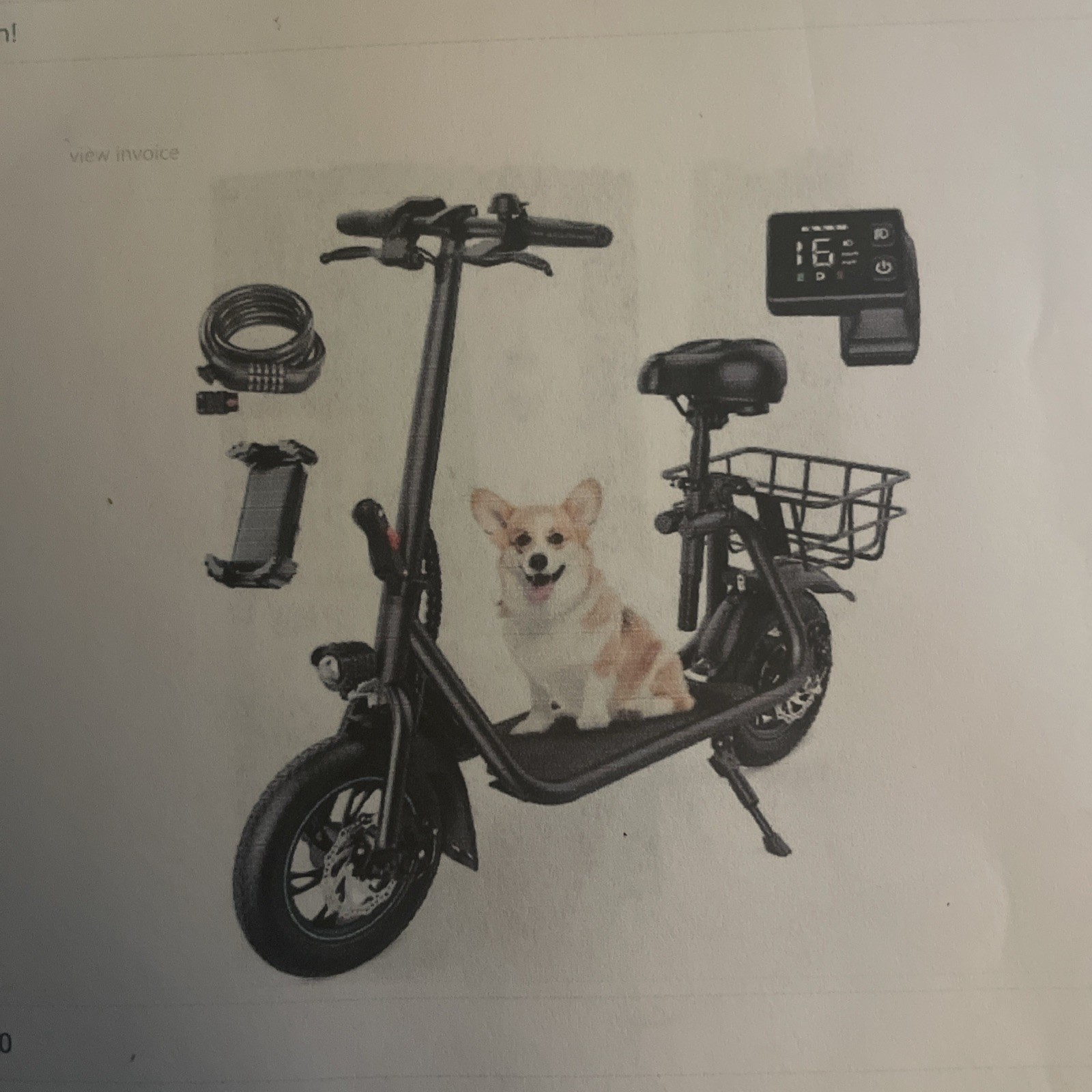 MIHOVER 450W Electric Scooter with Seat Commuter Electric Sc