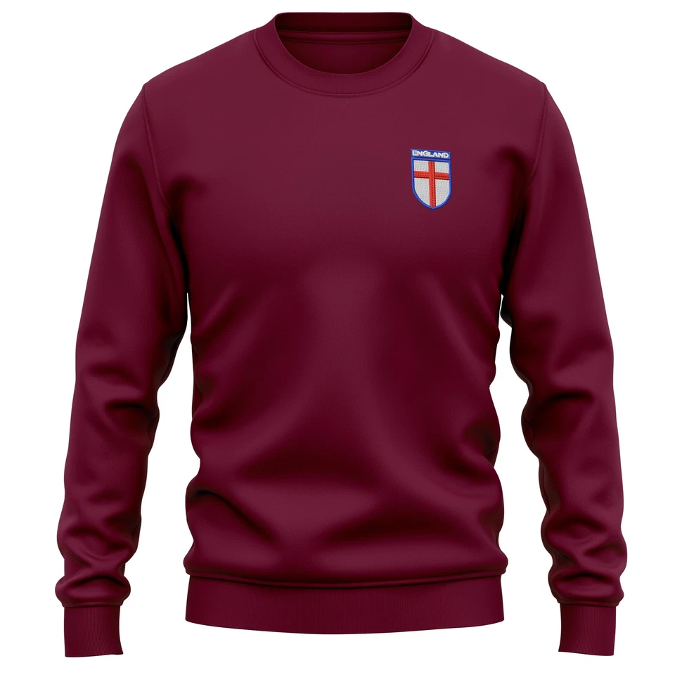 THE CLOTHING SHED Embroidered England Badge Adults Sweatshirt Football Supporter Gift for Him