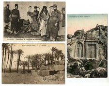 Lebanon Sham 3 Postcards, Chameliers et Courtiers de Chameaux, Paysage, Inscript