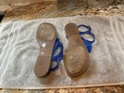 Super Cute! GIANNI BINI Mackenzie Leather Fringe Sandals COBALT Size - 9.5M — photo 4