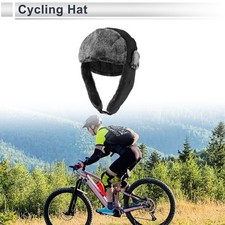 Cycling Hat Keep Warm Ear Protection Black 12.8"x12.8" 1 Pc