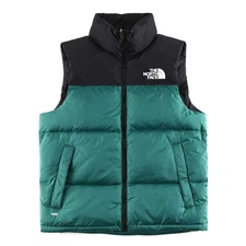 1996 Retro Nuptse Green couple Down Vest 700 fill