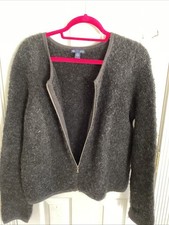   Gap Womans Sweater Jacket Size Med Black