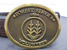 US Forest Service USDA Volunteer Bronz '82 Western Heritage SN 3606 w/Belt (38)