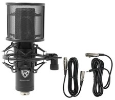 Rockville RCM PRO Professional Studio Condenser Microphone with Accessories
