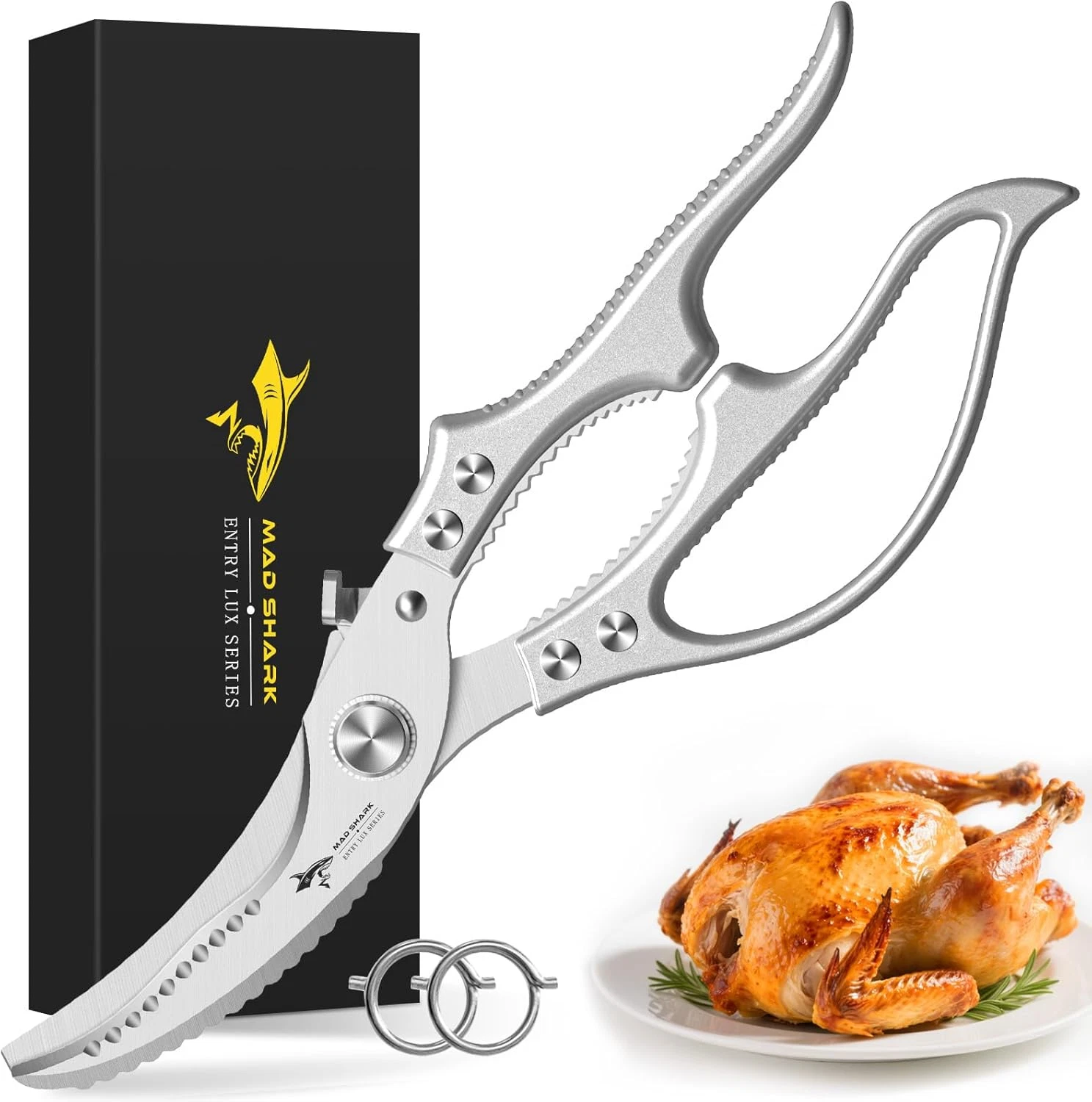 Heavy Duty Poultry Shears, Kitchen Shears with Non-Slip Handle & Safety Lock, Al
Opens in a new wind