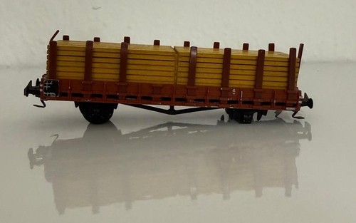 Märklin H0 4663 Vagón con carga de madera DB Época 4 AC Vintage | Zustand: Gebraucht