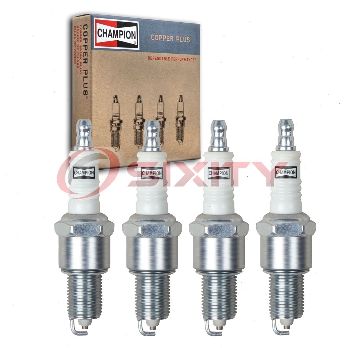4 pc Champion Copper Plus Spark Plugs for 1972-1974 Nissan 620 Pickup 1.6L vc