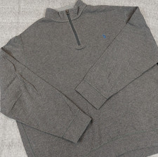 Polo Ralph Lauren 1/4 Zip Sweater Men's 2XL Dark Gray Pullover Pony  Flawed 