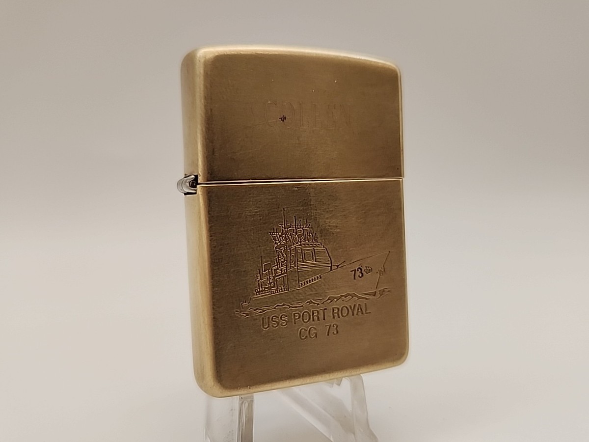 ZIPPO BRASS 1995 USS Port Royal CG-73 LAST CLASS OF TICONDEROGA