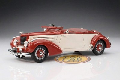 1938 Citroen 11BL Tonneline, Open - Maroon/White 1:43 Evrat EVR249