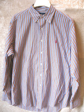 RALPH LAUREN MEN'S STRIPED 16-1/2 LARGE CLASSIC FIT LONG SLEEVE SHIRT COTTON