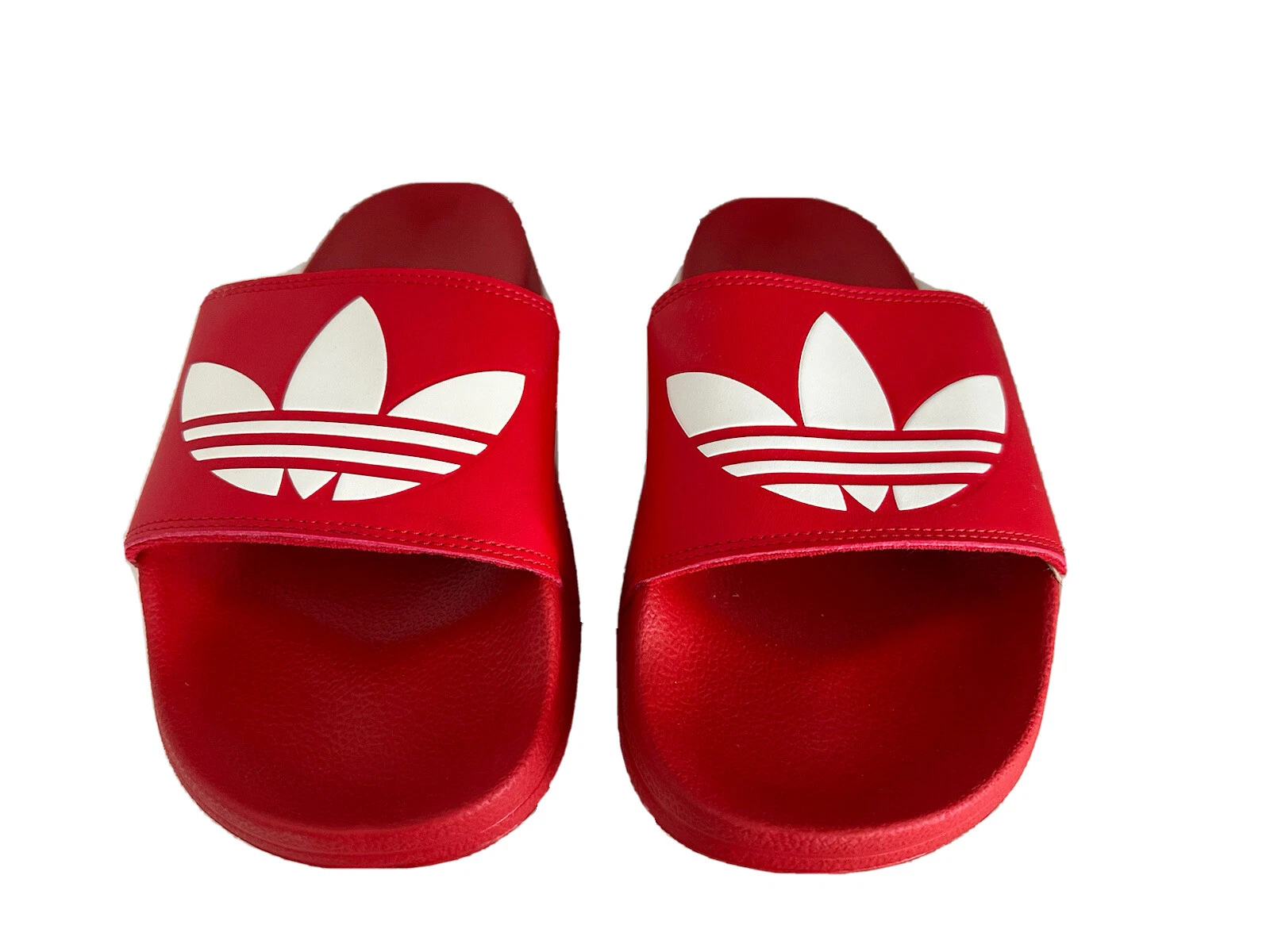 Adidas Originals Uomo Adilette Lite Slide Sandalo Scarlatto Rosso Bianco US 12