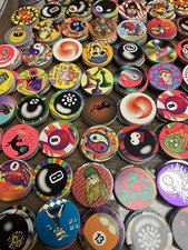 Pogs Lot (100) Milk Caps Random Vintage 90s M...