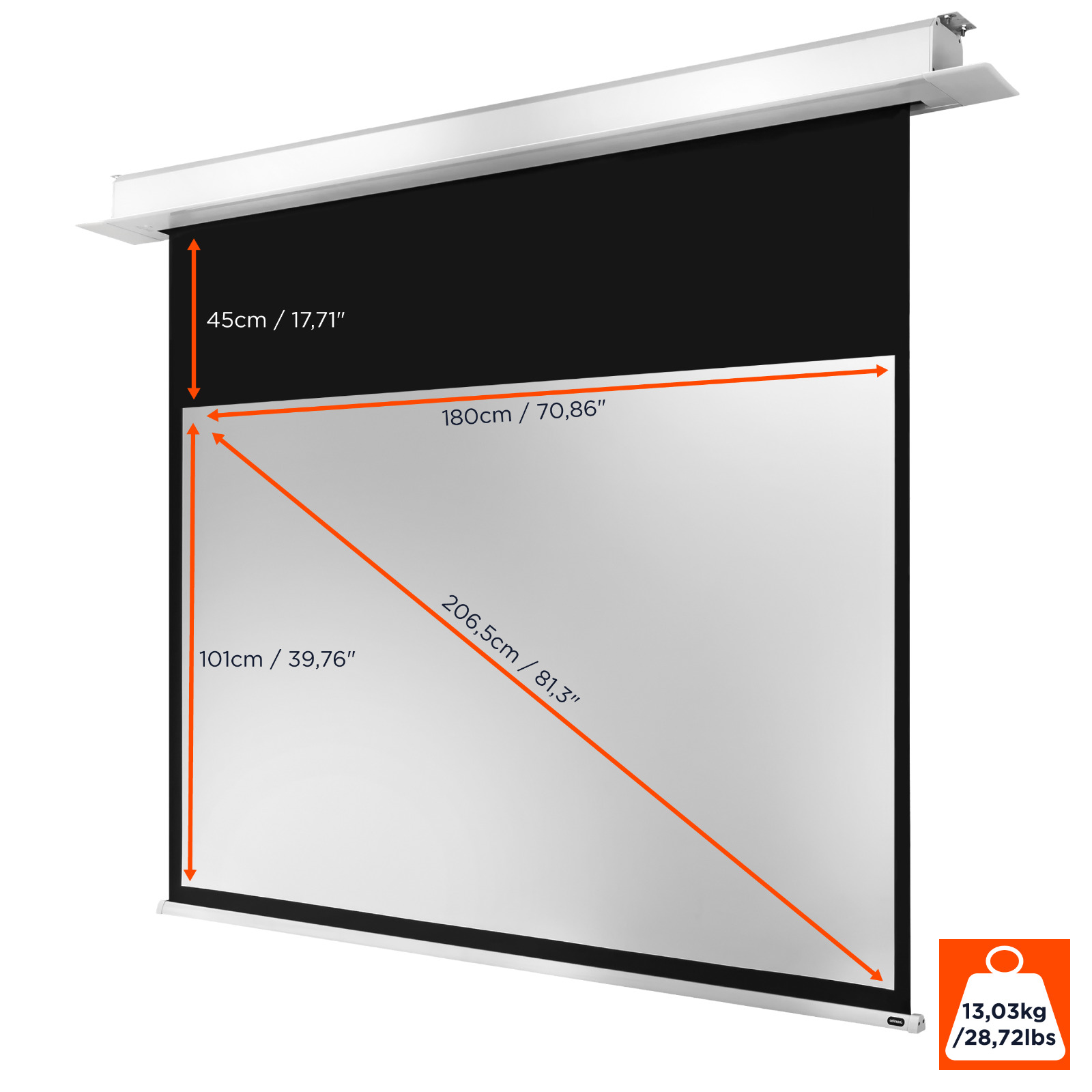 Thumbnail - Celexon Deckeneinbau Heimkino U Business Leinwand Motor Pro Plus