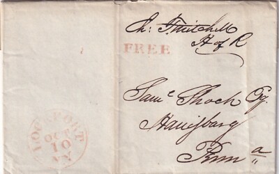 1838 Lockport NY - Congressman Charles F Mitchell -1pg ltr Senate clerk position