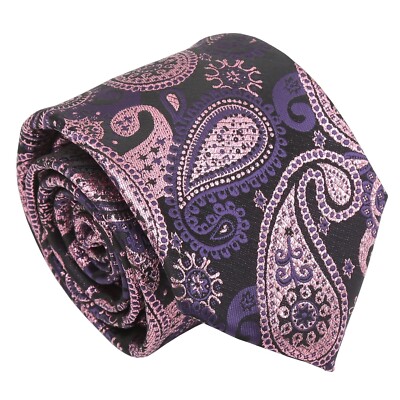 Herrenkrawatte Metallic Paisley Bohemian lässig formell Hochzeit klassisch Krawatte von DQT