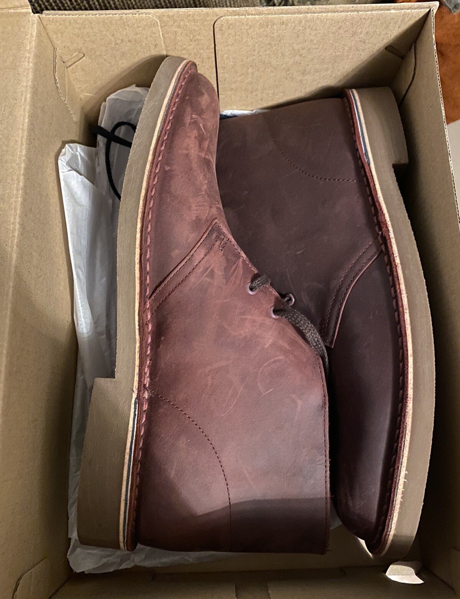 CLARKS  Bushacre 2 aubergine leather chukka boot s-l400.jpg main image 4