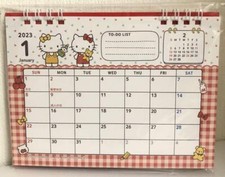 Hello Kitty 2023 Desktop Calendar Sanrio Calendar, new and unused Stationary