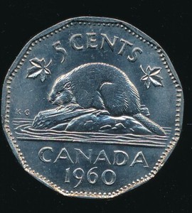 Pièce De 5 Cents En Nickel Canadien De 1964. Canada, Cinq Cents Beaver BU From Original Roll