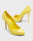 100% AUTHENTIC NEW WOMEN LOUBOUTIN DOLLY 100 YELLOW PUMPS/HEELS US 7 — photo 4