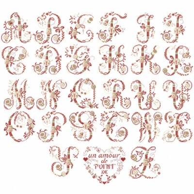 LBP cross stitch chart Le grand ABC «De la brodeuse»