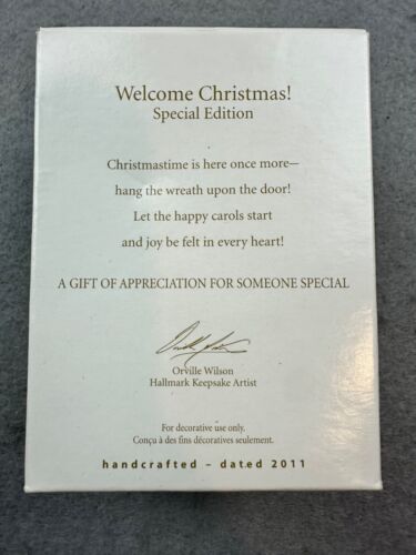 Neu im Karton! 2011 Hallmark Andenken Willkommen Weihnachten! Sonderedition Ornament - Bild 2 von 2