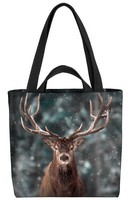 Hirsch Winter Schnee Tasche Hirsch Reh Jagd Wald Urlaub Herbst Geweih Laub