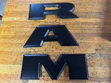 New 2025 2026 Dodge Ram Tailgate Tail Gate R A M Lettering Emblems Set Black