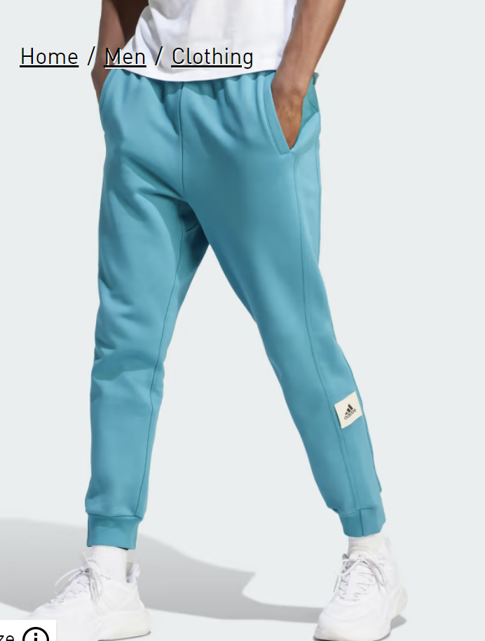 Adidas Mens Lounge Fleece Pants XL Arctic Fusion/Blue Slight