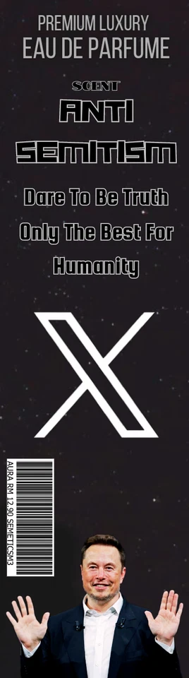 Elon Musk Antisemitismo Eau De Perfume Para Hombres Solo Lo Mejor Para La Humanidad Foto 3 de 4