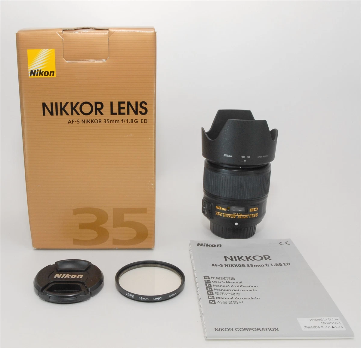 NIKON AF-S NIKKOR 35mm f1.8G ED LENS! NEAR MINT CONDITION! 6-MONTH