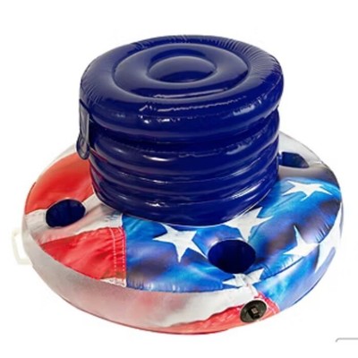PoolCandy Stars & Stripes Floating Drink Cooler NIB