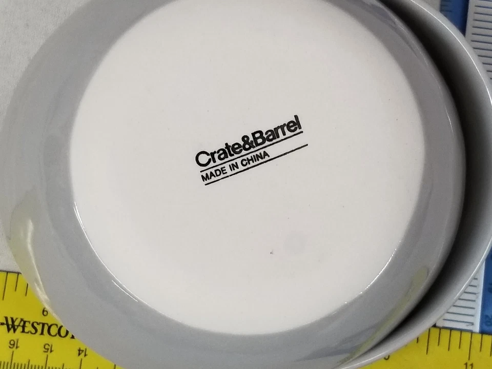 2 cuencos de fruta/postre gris bienvenida cajón y barril Foto 3 de 3